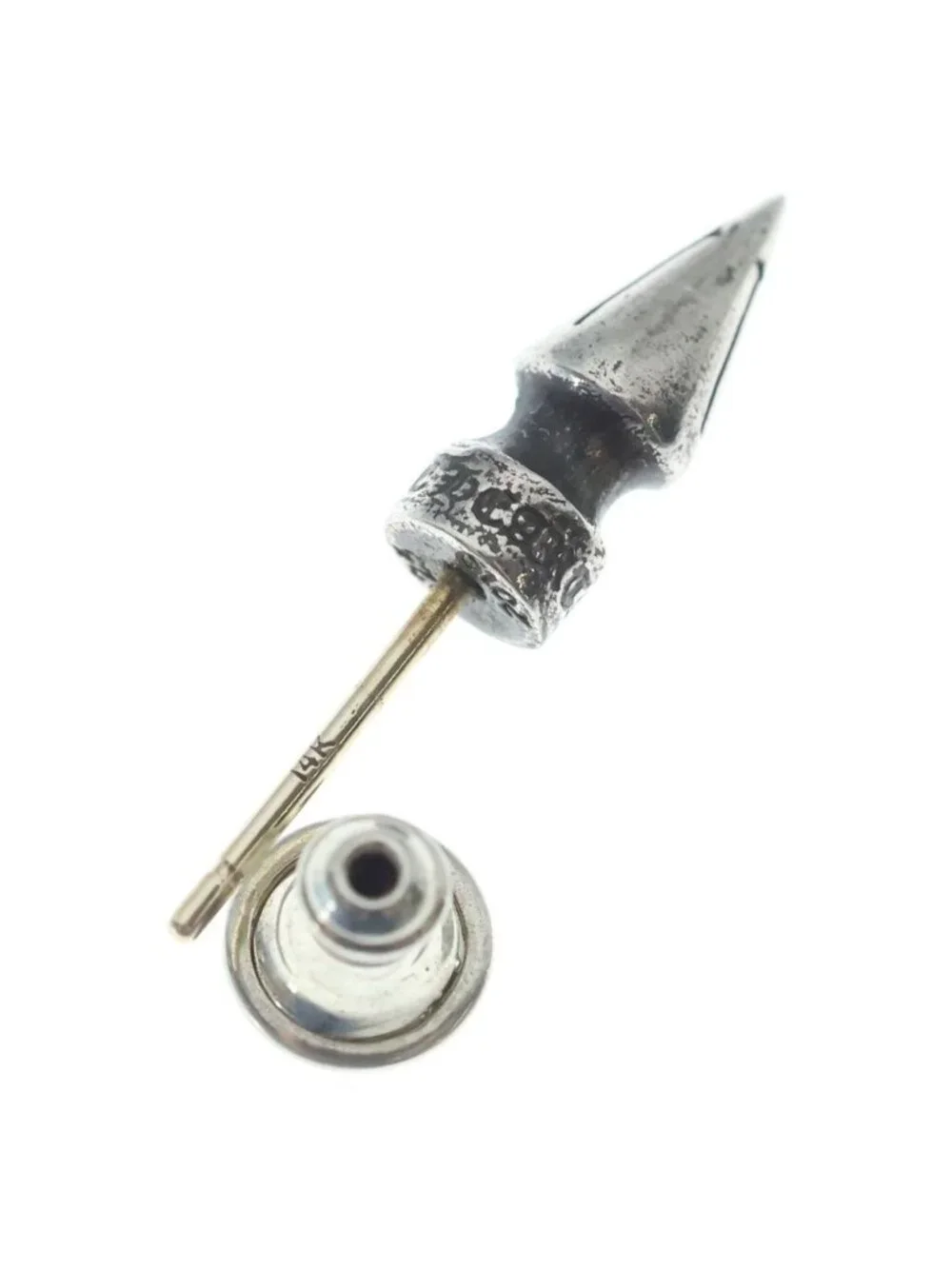 Chrome Hearts Spike Tny Std Tie Nice Pike Stud Silver Earrings